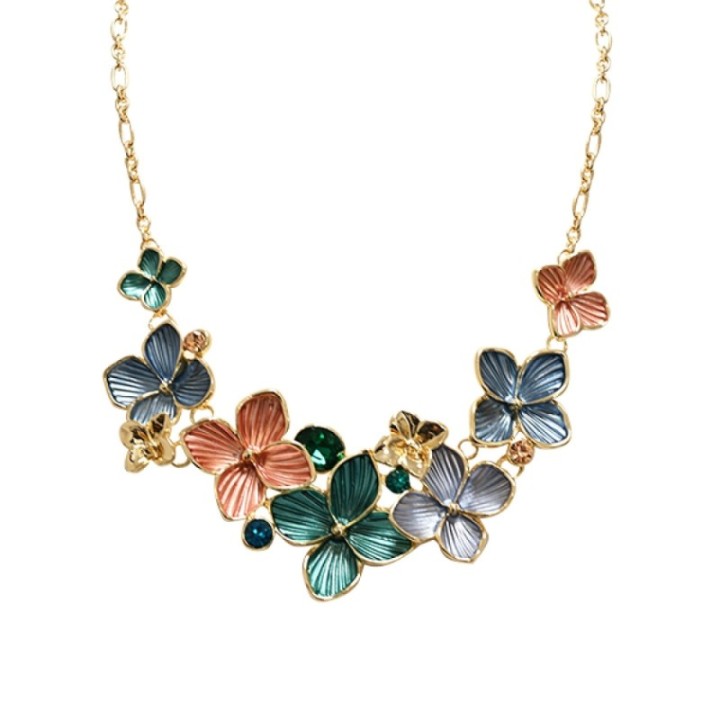 Girocollo Diadema Bijoux Fiori Verde