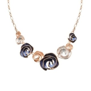 Girocollo Diadema Bijoux Spirale Smaltato Blu