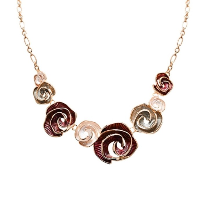 Girocollo Diadema Bijoux Spirale Smaltato Porpora