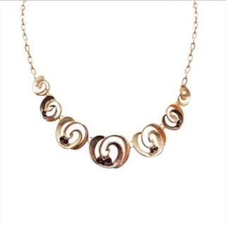 Girocollo Diadema Bijoux Spirale Smaltato Marrone