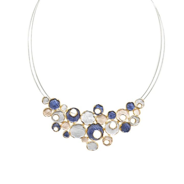 Girocollo Diadema Bijoux Globo Smaltato Blu