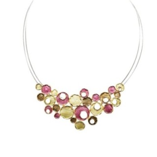 Girocollo Diadema Bijoux Globo Smaltato Fucsia