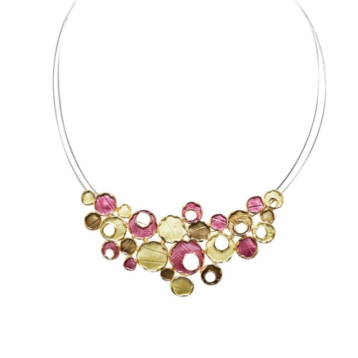 Girocollo Diadema Bijoux Globo Smaltato Fucsia
