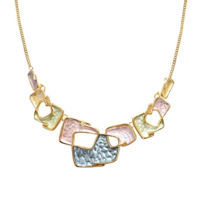 Girocollo Diadema Bijoux Piastrine Smaltato Fantasia