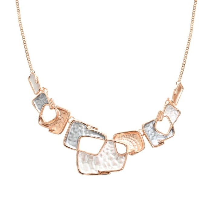 Girocollo Diadema Bijoux Piastrine Smaltato Beige
