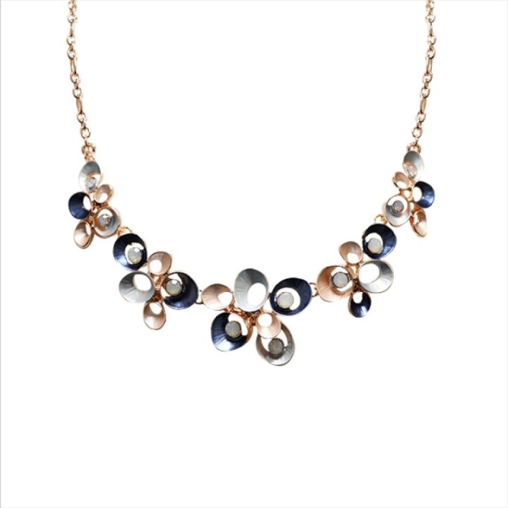 Girocollo Diadema Bijoux Ovale Cavo Smaltato Blu