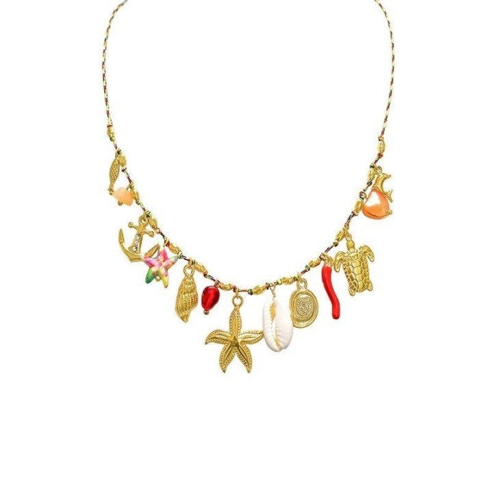 Girocollo Multi-charms Multicolore Marini Acciaio 316L