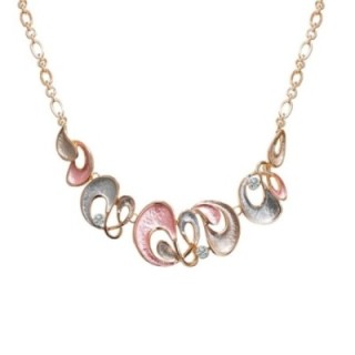 Girocollo Diadema Bijoux Infinito Astratto Smaltato Rosa