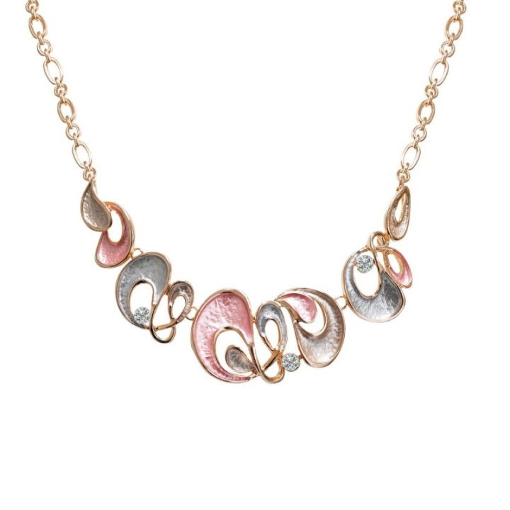Girocollo Diadema Bijoux Infinito Astratto Smaltato Rosa