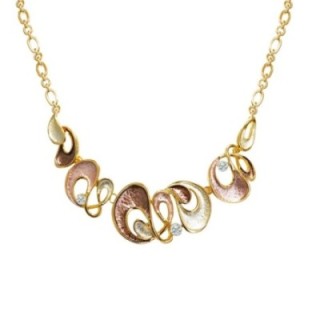 Girocollo Diadema Bijoux Infinito Astratto Smaltato Marrone