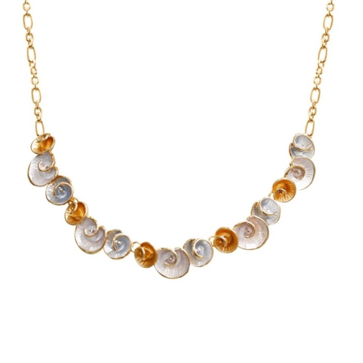 Girocollo Diadema Bijoux Spiralina Smaltato Grigio
