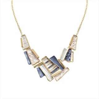 Girocollo Diadema Bijoux Astratto Smaltato Blu