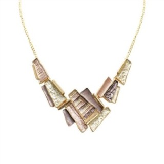Girocollo Diadema Bijoux Astratto Smaltato Marrone