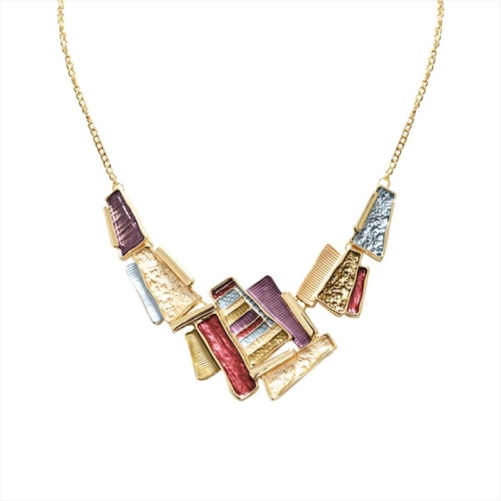 Girocollo Diadema Bijoux Astratto Smaltato Multicolore