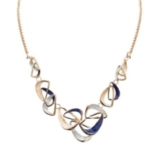 Girocollo Diadema Bijoux Triangolab Smaltato Blu