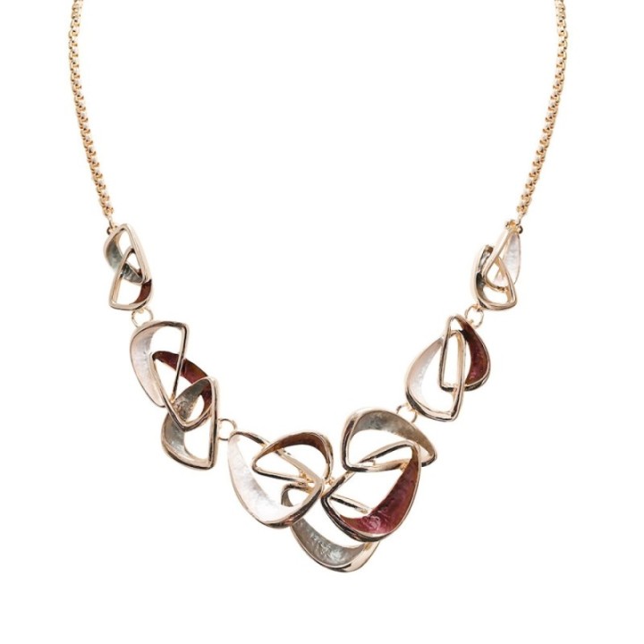 Girocollo Diadema Bijoux Triangolab Smaltato Porpora
