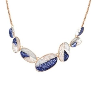 Girocollo Diadema Bijoux Chips Smaltato Blu