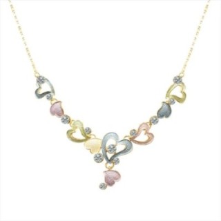 Girocollo Diadema Bijoux Cuoricini Smaltato Fantasia