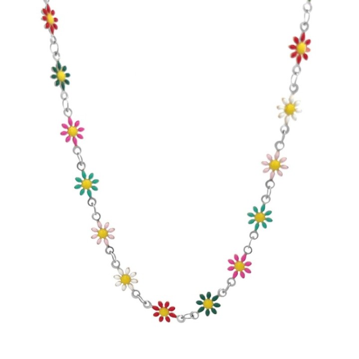 Girocollo Margherite Smalto Carnival Acciaio 316L