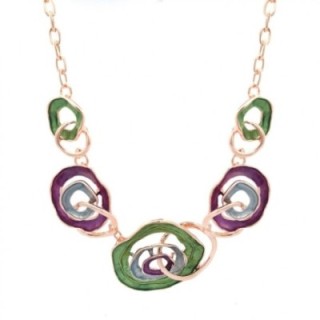 Girocollo Diadema Bijoux Ostriche Smaltato Verde