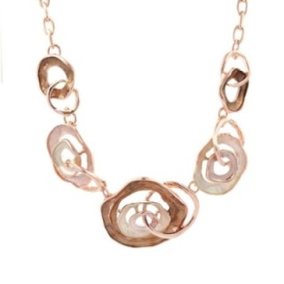Girocollo Diadema Bijoux Ostriche Smaltato Marrone