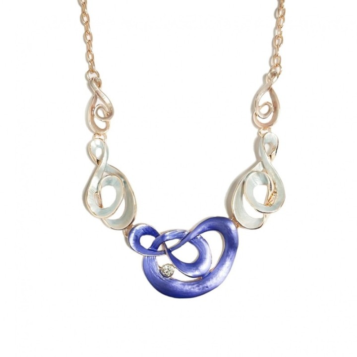 Girocollo Diadema Bijoux Infinito Smaltato Blu