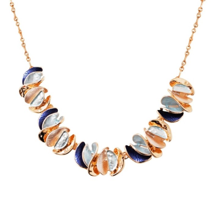 Girocollo Diadema Bijoux Gusci Smaltato Blu