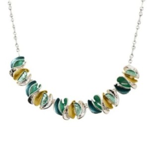 Girocollo Diadema Bijoux Gusci Smaltato Verde