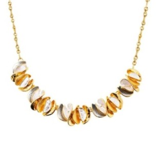 Girocollo Diadema Bijoux Gusci Smaltato Giallo-Grigio