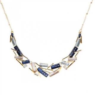 Girocollo Diadema Bijoux Sticks Smaltato Blu