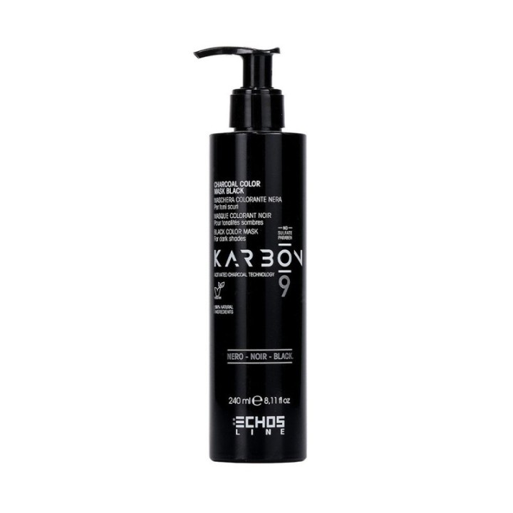 Maschera Colorante Nera per Toni Scuri KARBON 9 [240ml] by Echosline