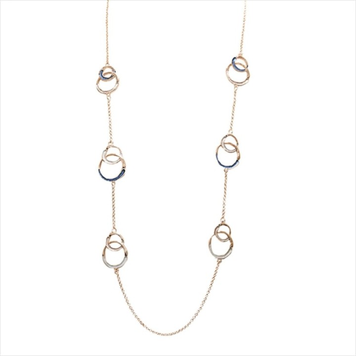 Collana Bijoux Lunga Infiniti Smaltata Blu