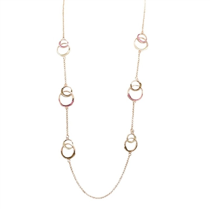 Collana Bijoux Lunga Infiniti Smaltata Fucsia