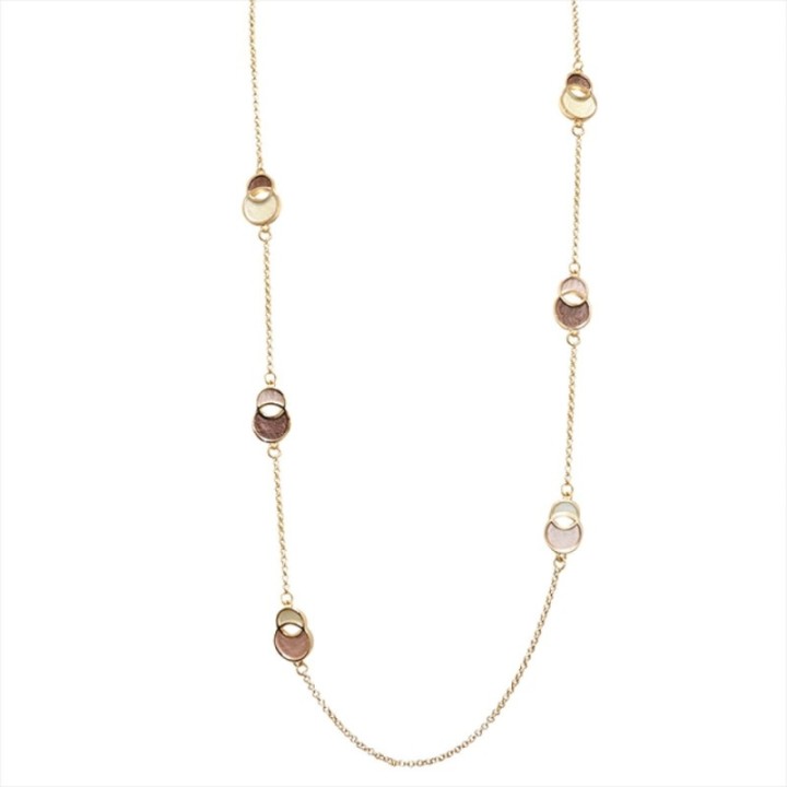 Collana Bijoux Lunga Full Infinity Smaltata Marrone