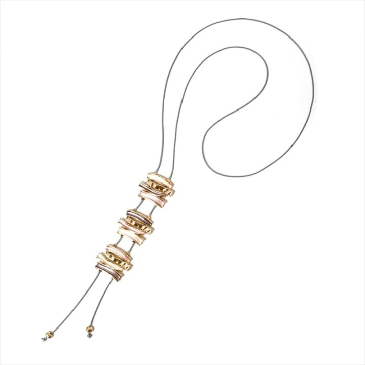 Collana Bijoux Y Lunga Sticky Zen Smaltata Marrone