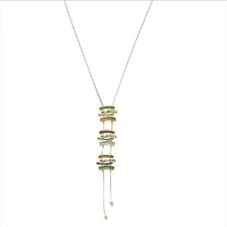 Collana Bijoux Y Lunga Sticky Zen Smaltata Verde