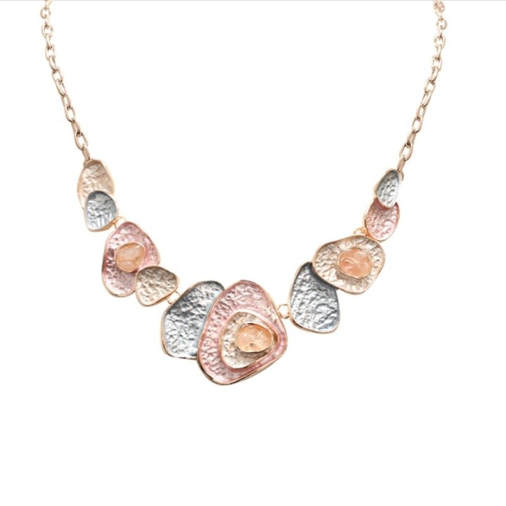 Girocollo Diadema Bijoux Atolli Smaltato Rosa