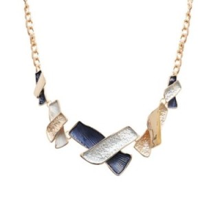 Girocollo Diadema Bijoux Geoma Smaltato Blu