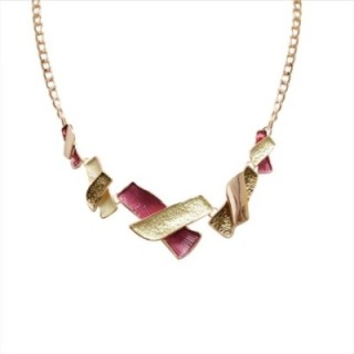 Girocollo Diadema Bijoux Geoma Smaltato Fucsia