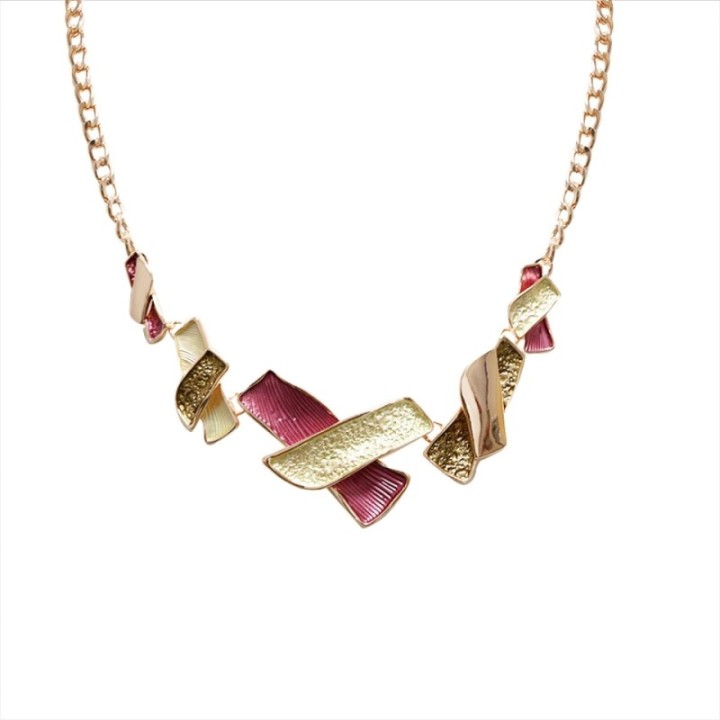 Girocollo Diadema Bijoux Geoma Smaltato Fucsia