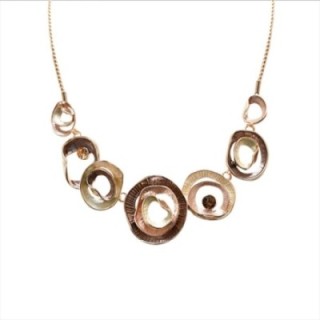 Girocollo Diadema Bijoux Geoma Chips Smaltato Marrone