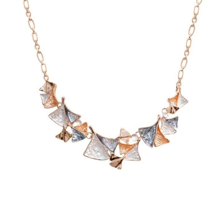Girocollo Diadema Bijoux Riccioli Smaltato Grigio