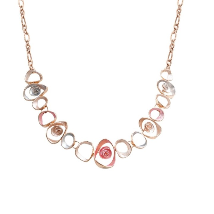 Girocollo Diadema Bijoux Spirali Cave Smaltato Rosa
