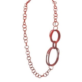 Collana Resina Lunga Catena Cerchiovale