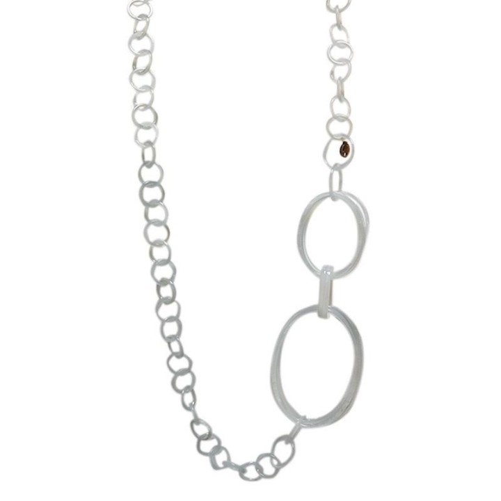 Collana Resina Lunga Catena Cerchiovale