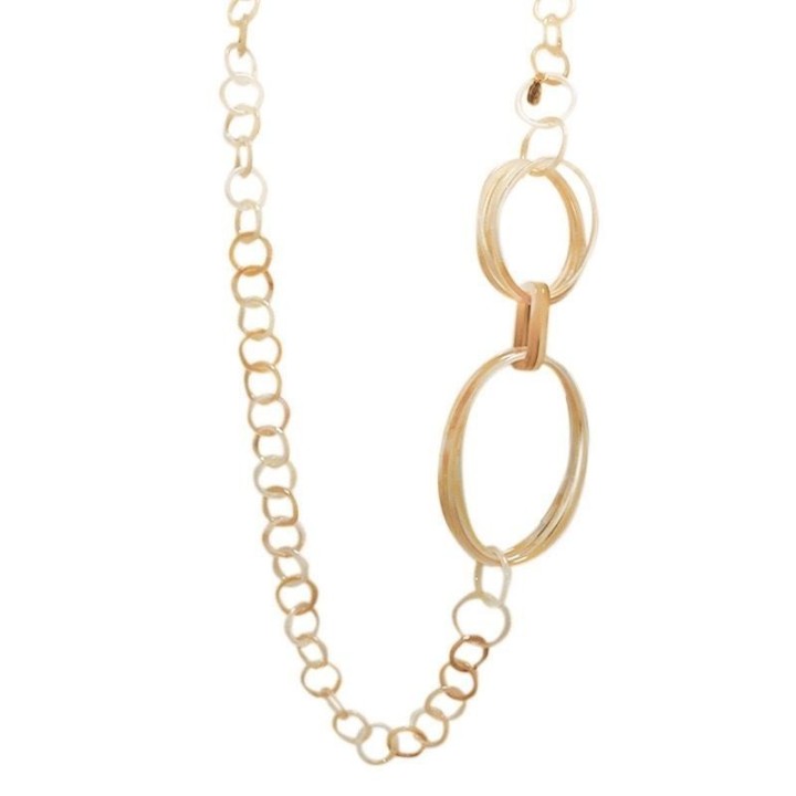 Collana Resina Lunga Catena Cerchiovale