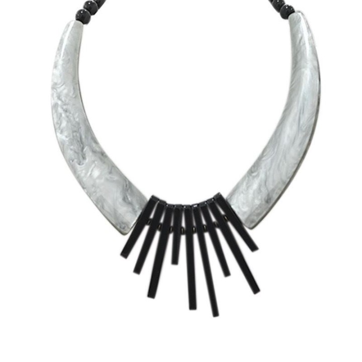 Collier Resina Taura Grigio-Nera