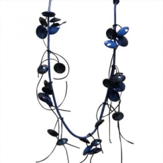 Collana Resina Corda Lunga Blu