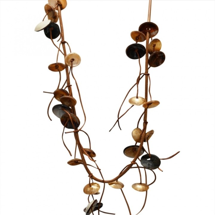 Collana Resina Corda Lunga Caramel