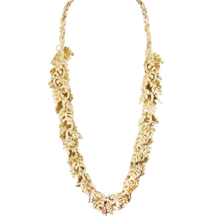 Collana Resina Lunga Corallo Beige